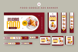 Restaurant Google Web Ads Banner, a Templates & Theme by Pixelpick