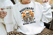 Skeleton Retro Halloween Coffee Fall, an Illustration by Sublimation Artist (Thumbnail 6 of 9)