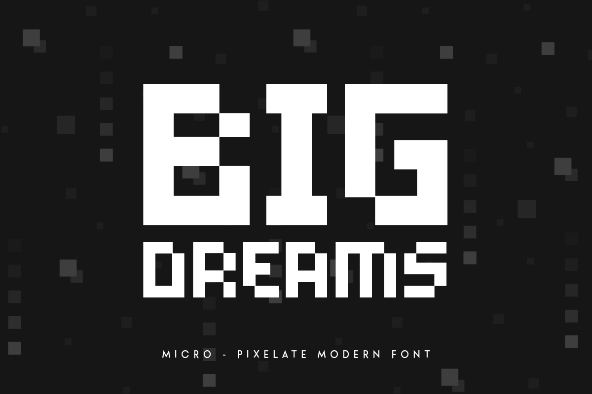 Micro - Pixelate Modern Font, a Sans Serif Font by Hamz Studio (Photo 6 of 16)