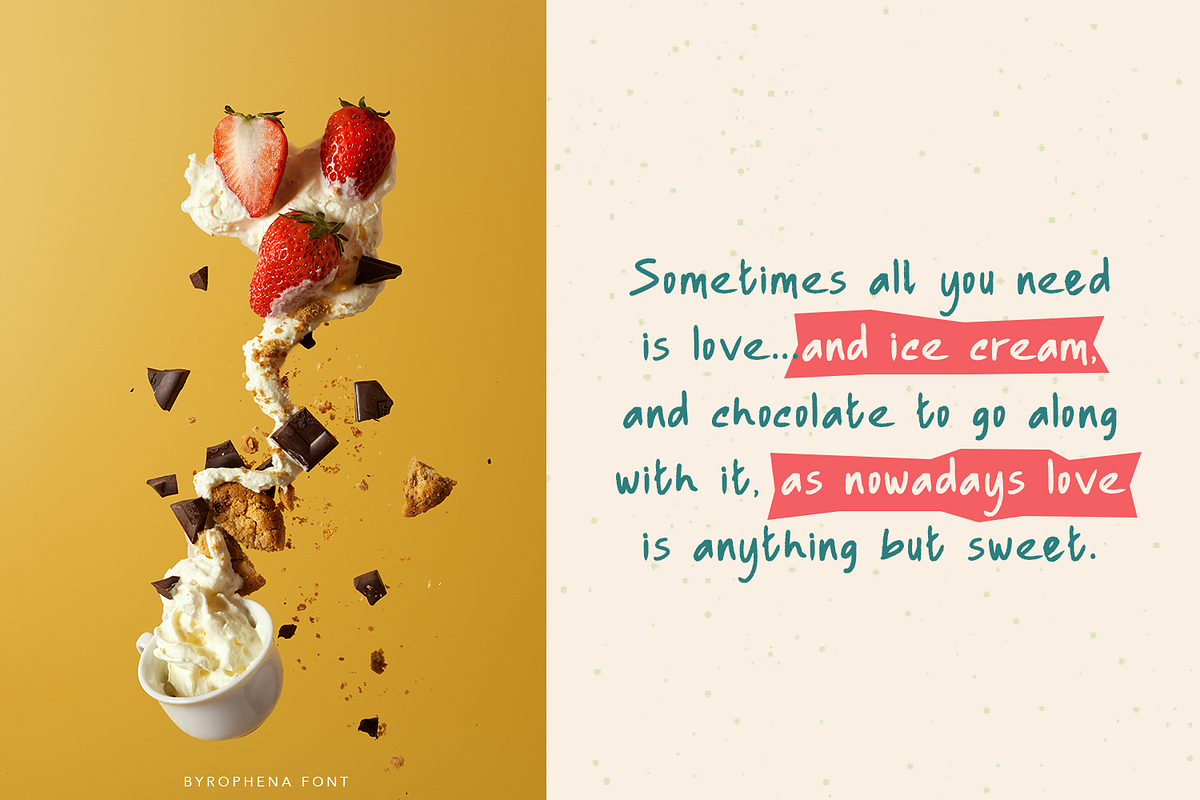 Byrophena Brush Fontduo, a Handwritten Font by madeDeduk (Photo 7 of 10)