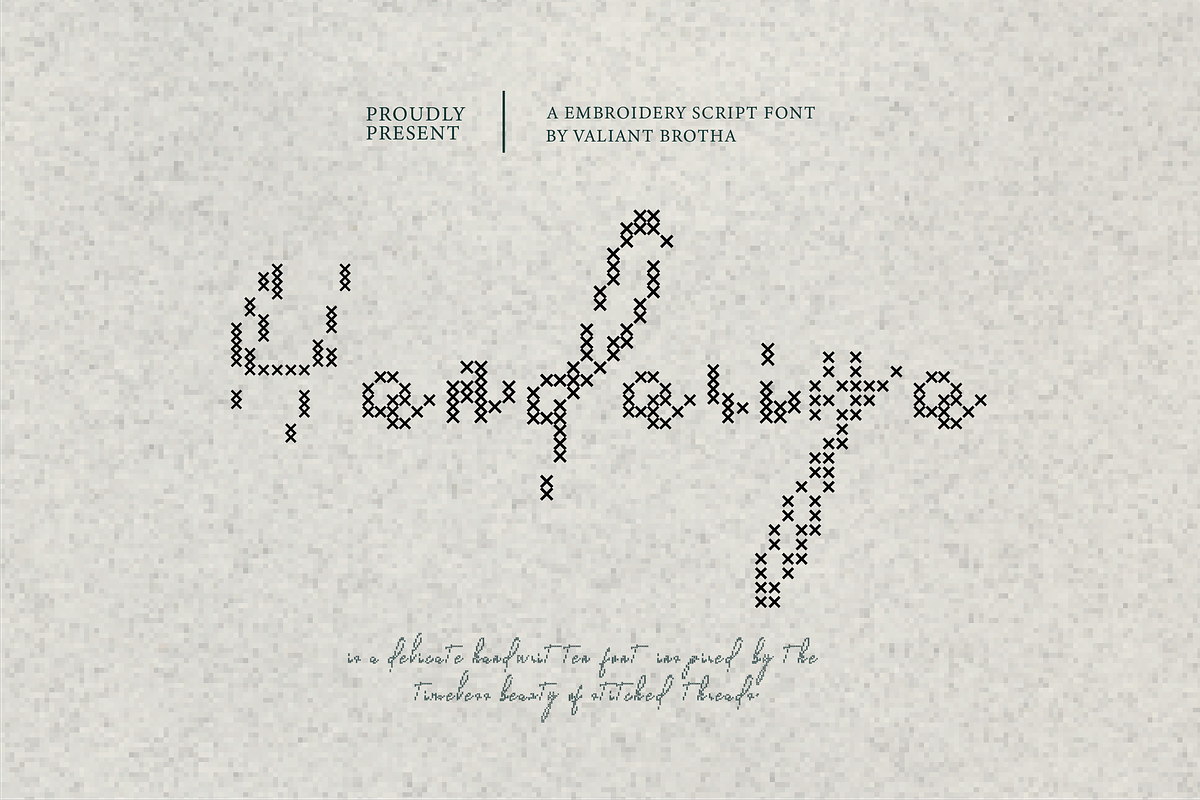 Handriya | A Embroidery Script Font, a Handwritten Font by Berdansabersama (Photo 1 of 9)