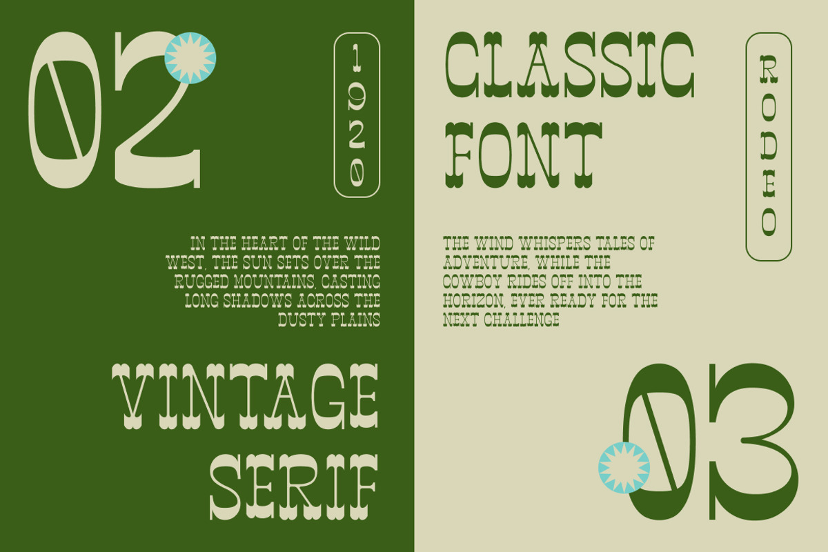 Rodeo Westwood Slab Serif Font, a Slab Serif Font by Vadovastd (Photo 4 of 7)
