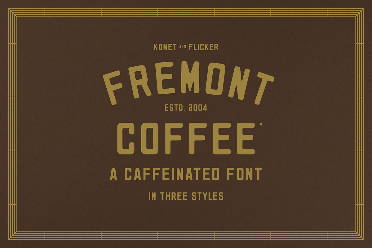Fremont Coffee - A Caffeinated Font, a Sans Serif Font by Komet & Flicker (Photo 1 of 14)