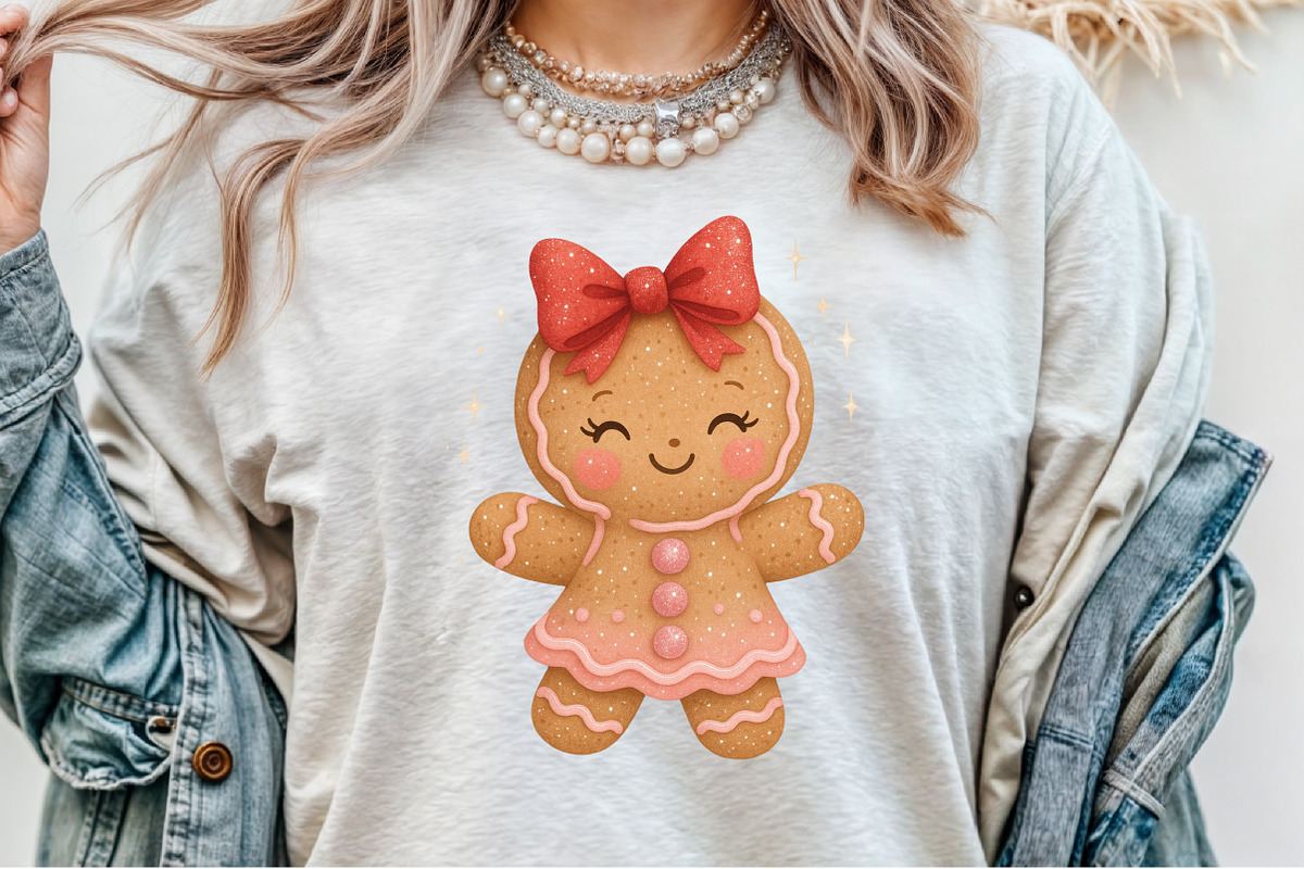 Cute Christmas Png Girly Gingerbread, an Illustration by Sublimation Artist (Photo 3 of 9)