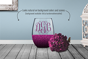 Stemless Wineglass Mockup & Glitter, a Product Mockup by SarahDesign (Thumbnail 10 of 12)