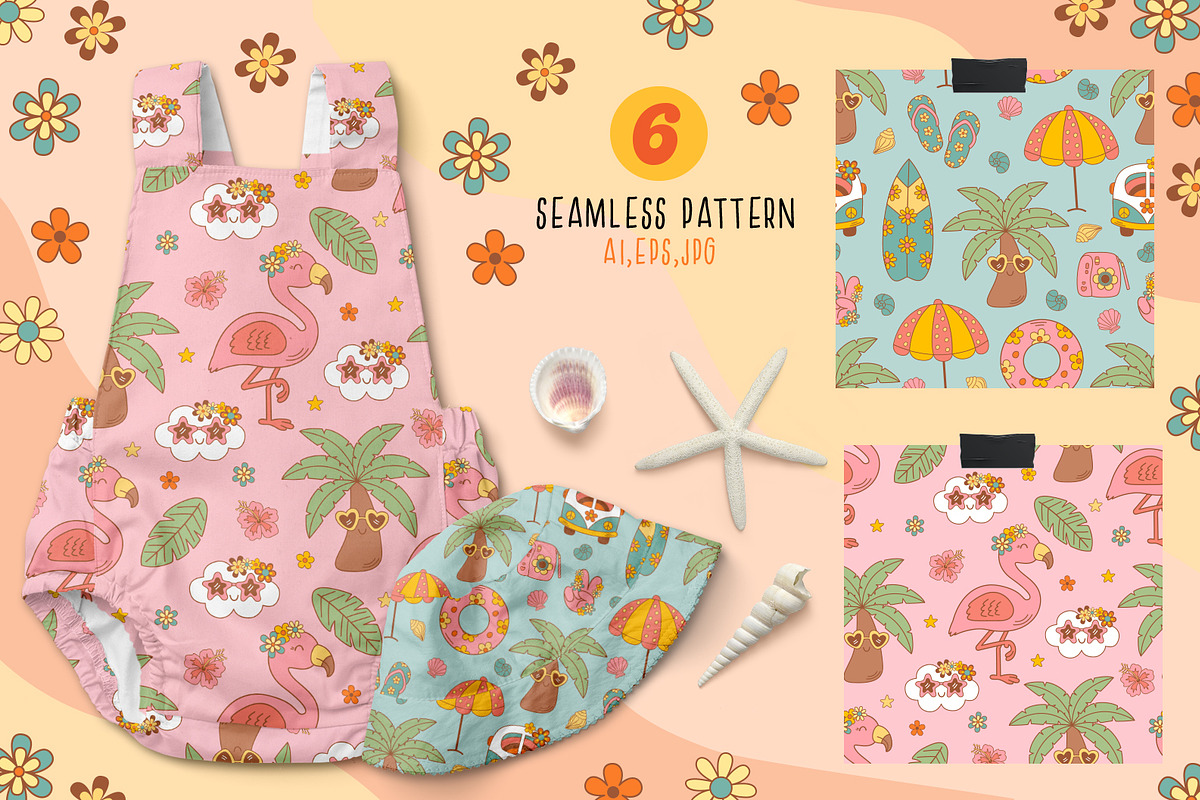 Groovy Summer Collection, a Seasonal Illustration by NataKa (Photo 4 of 9)