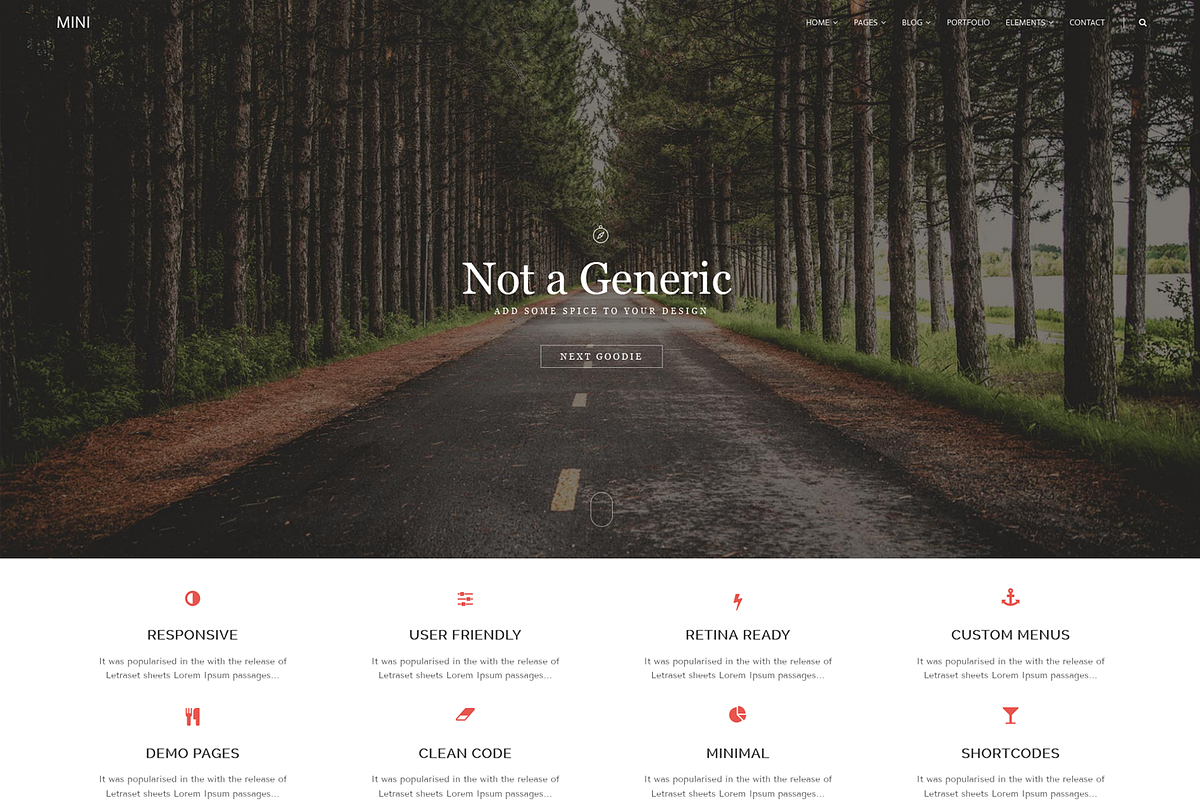 Mini  | Multi-Purpose Theme, a WordPress Template by premiumwd (Photo 1 of 9)