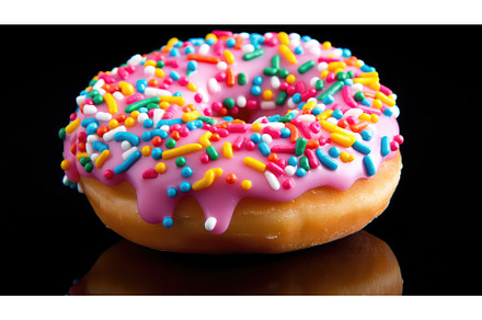 sweet sprinkles donut food ai, a Background Photo by pikepicture