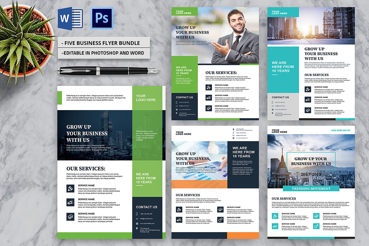 Corporate Flyer Bundle, a Flyer Template by SmmrDesign (Photo 1 of 4)