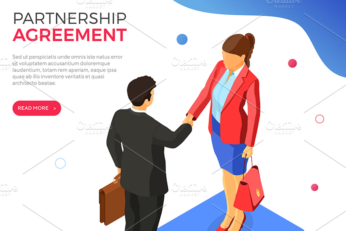 Partnership and Business Teamwork, a Finance Illustration by TAlex (Photo 3 of 6)