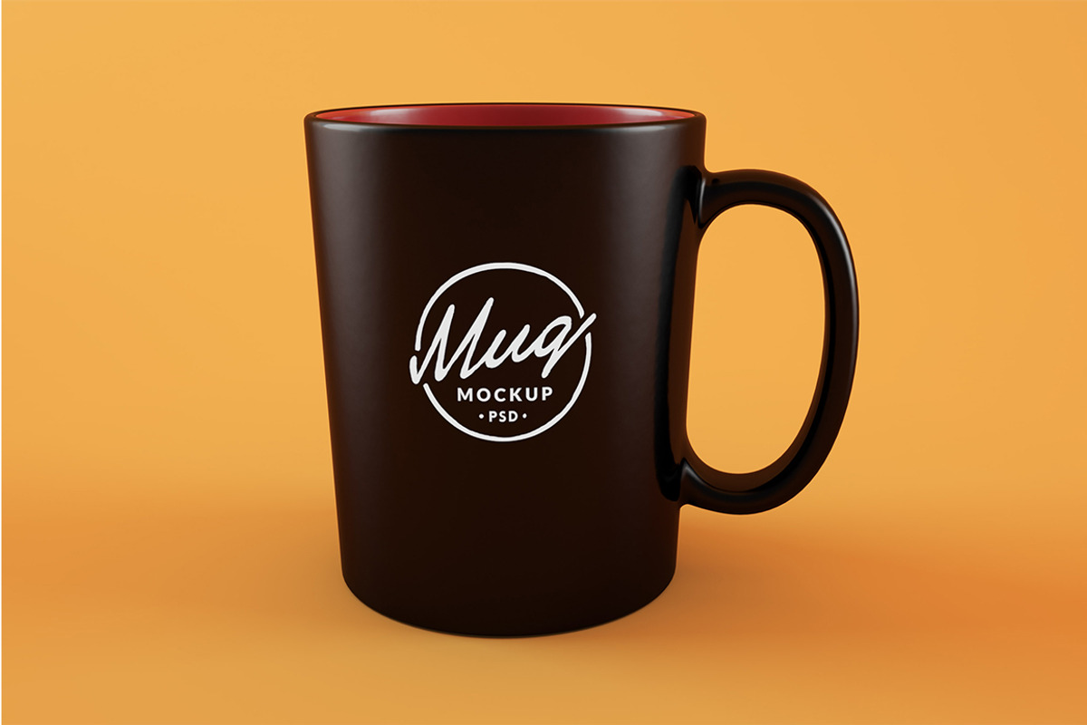 Black Coffee Mug Mockup, a Cups & Container Mockup by Designrepos