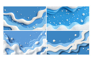 Sea foam abstract background. Blue, an Illustration by Stock-Smart-Start