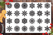 200 Snowflakes Bundle | Cut Files, a Decorative Illustration by pixaroma (Thumbnail 8 of 9)