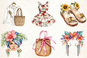 Watercolor Summer Fashion Clipart, an Illustration by Libby Wishes (Thumbnail 6 of 6)