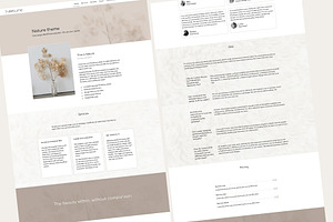 One Page Template Wordpress Nature