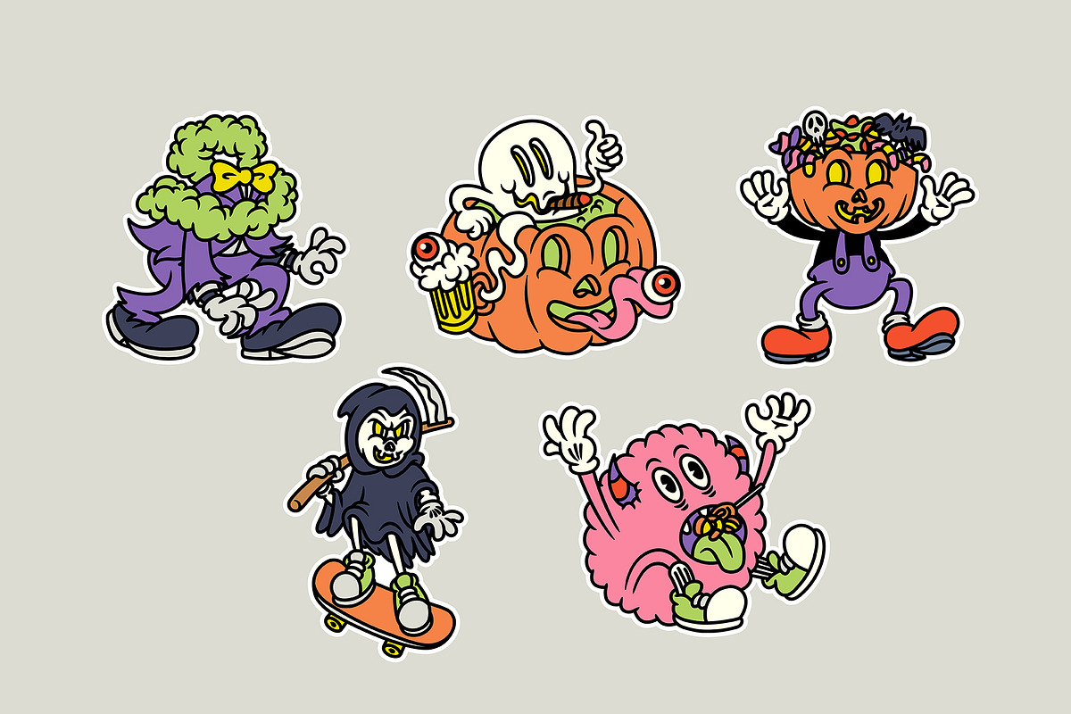 Halloween Cartoon Bundle, an Illustration by The Isian (Photo 37 of 40)