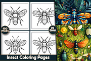 Insect Coloring Pages, an Animal Illustration by protabsorkar11 (Thumbnail 1 of 5)