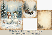 Forest Winter Junk Journal Pages., a Seasonal Illustration by GalaDesign03 (Thumbnail 3 of 6)