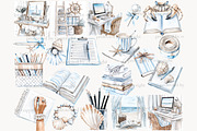 Summer Beach Clipart Collection, a Person Illustration by GlamArtZhanna (Thumbnail 4 of 8)