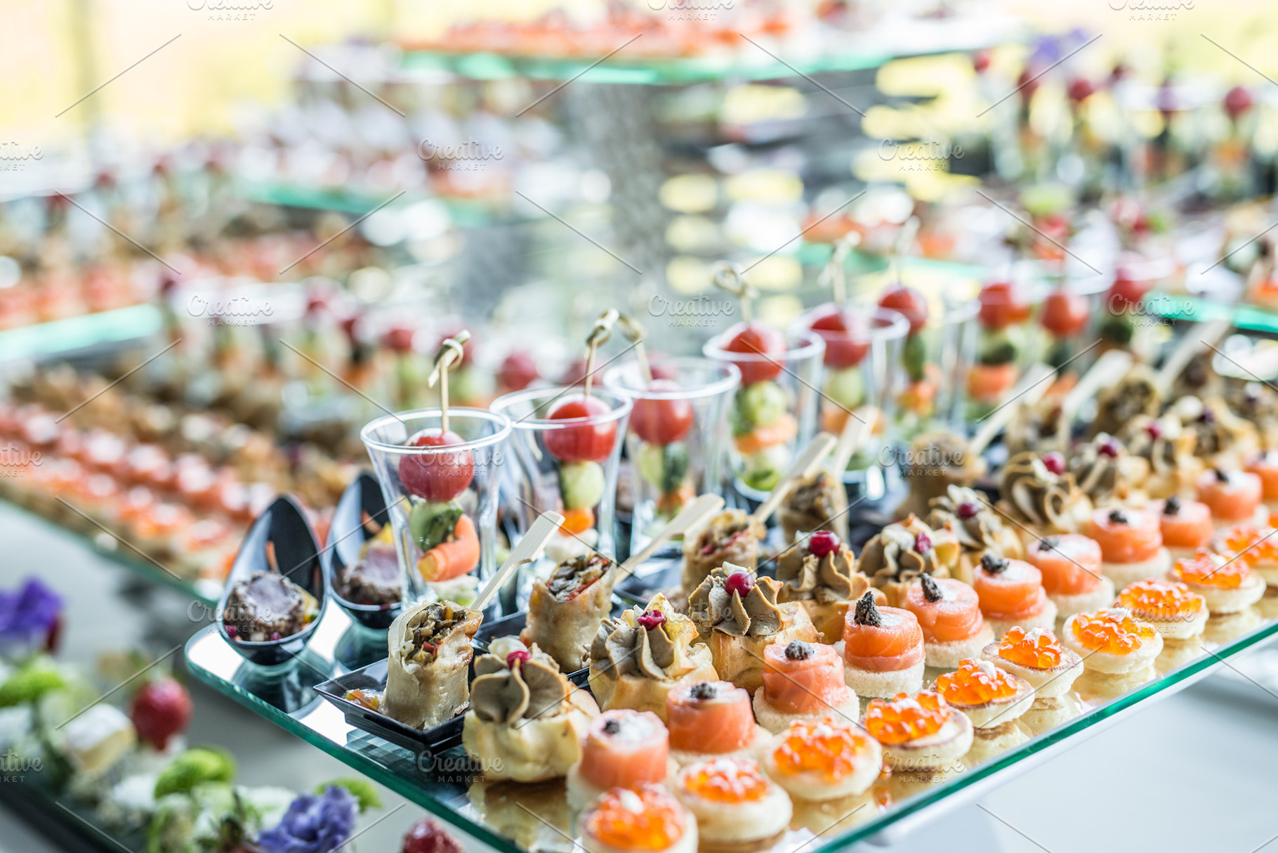 Assortment of canapes., a Food & Drink Photo by Volff
