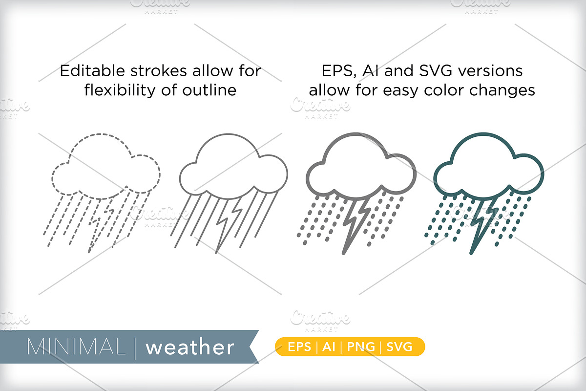 Minimal weather icons, an Outline Icon by Picture Window (Photo 5 of 5)