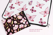 Watercolor hearts and patterns, an Illustration by TatiArti (Thumbnail 7 of 8)