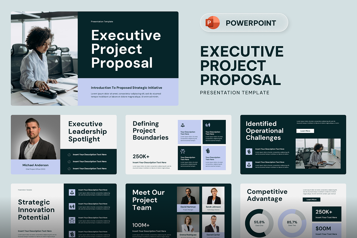 Executive Project Proposal, a Presentation Template by Sixtemp (Photo 1 of 3)
