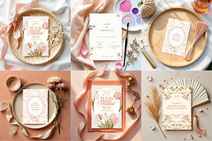 45 Invitation Card Mockups for Canva, a Product Mockup by Matisse Studio