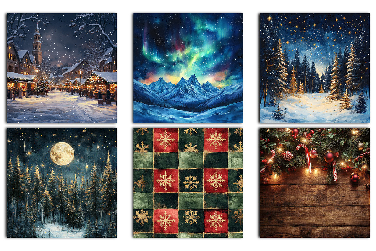 Christmas Watercolor Background, an Illustration by RobertsArt (Photo 5 of 5)