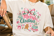Merry Christmas Pastel Trees & Candy, a Seasonal Illustration by Creative Art (Thumbnail 2 of 3)