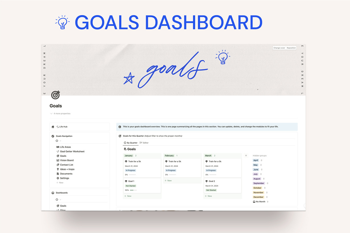 Notion Life Hub Template - Scribbles, a Templates & Theme by 89 Golden Blvd (Photo 5 of 7)