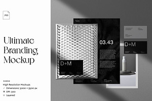 4-Part Stationery Branding Mockup