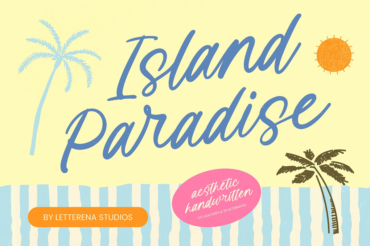 Island Paradise Aesthetic Font, a Script Font by Letterena Studios Script (Photo 1 of 10)