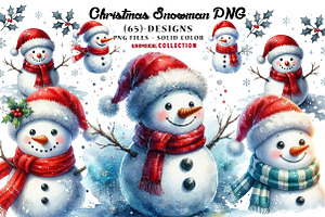 Christmas Snowman PNG, a Seasonal Illustration by CreationArt