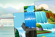 Waterfall Landscape, a Decorative Illustration by Digital Studio (Thumbnail 2 of 8)