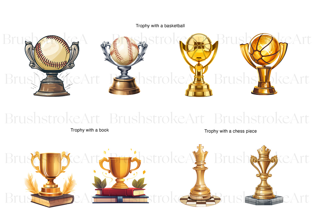 Trophy Illustrations Clipart, Trophy, a Decorative Illustration by BrushstrokeArtGB (Photo 4 of 9)
