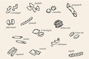 Italian Pastas Illustrations, a Decorative Illustration by ginni illustrations (Thumbnail 2 of 6)