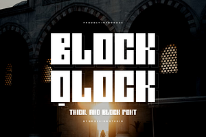 Block Qlock - Thick & Condensed Font