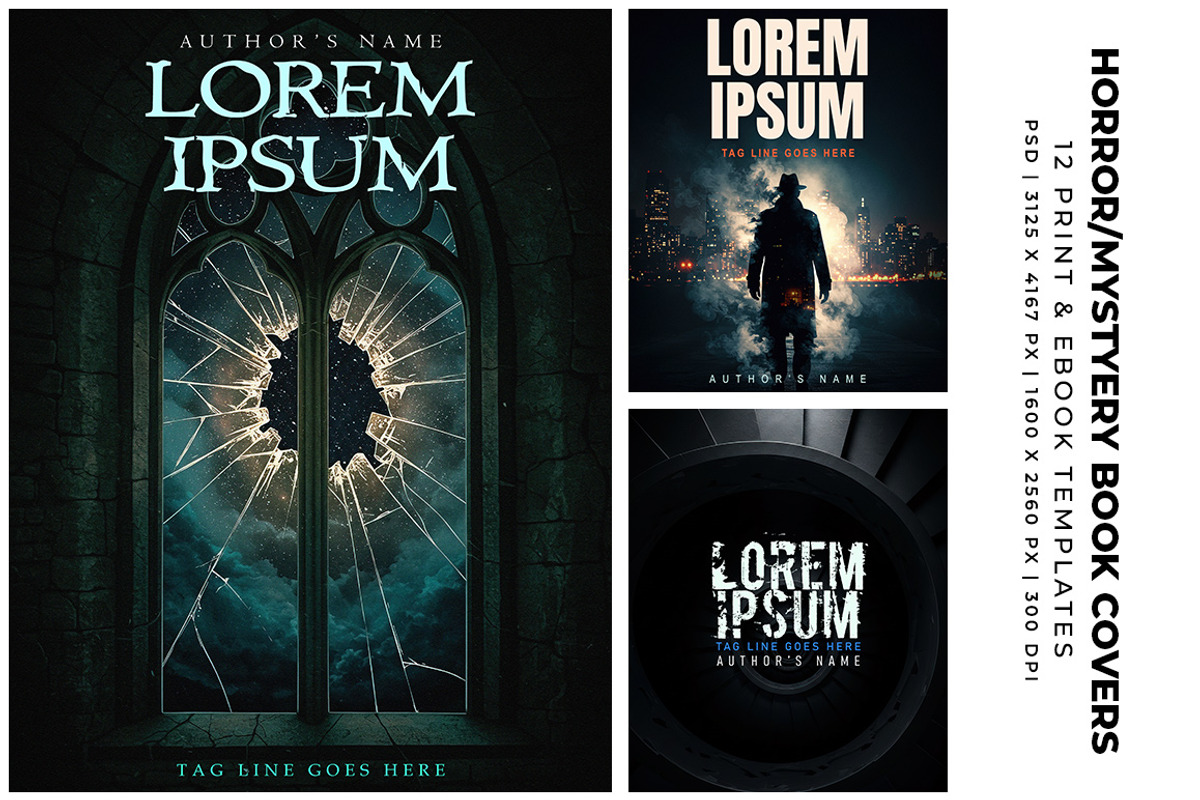 Horror/Mystery Book Covers Templates, a Templates & Theme by Digital Art Creations (Photo 2 of 5)