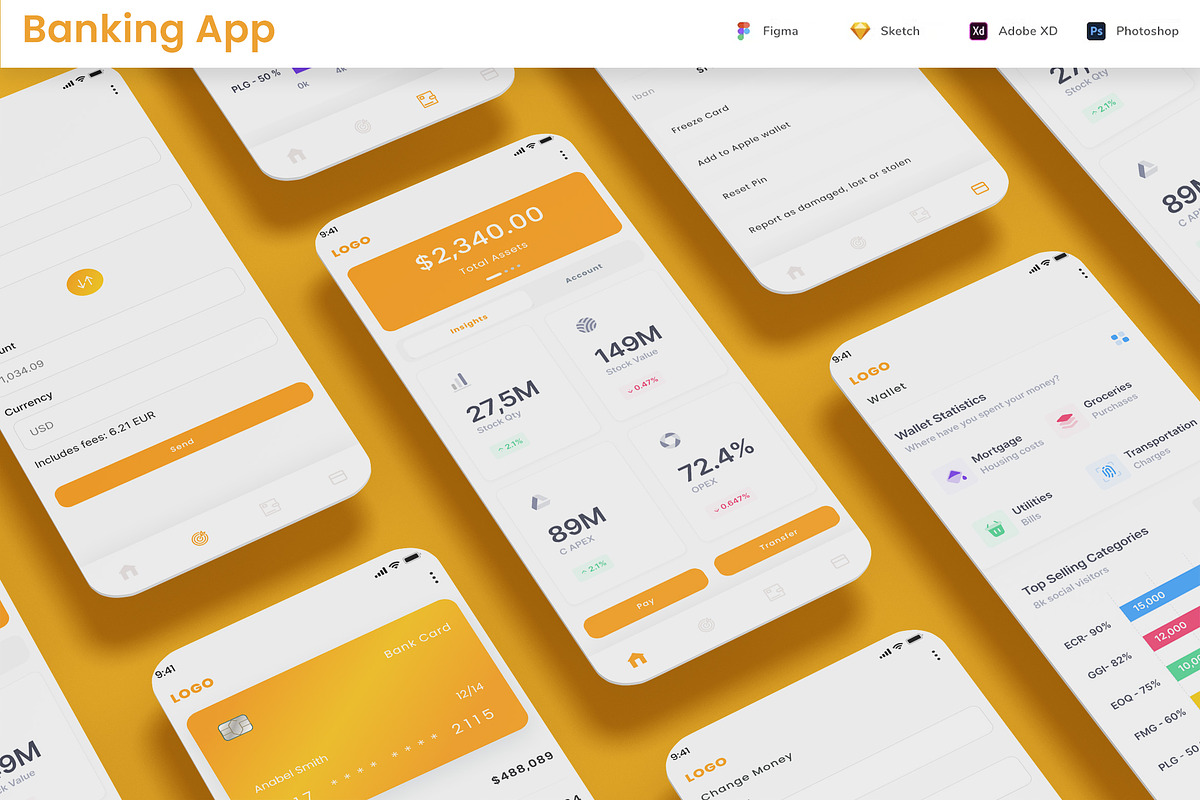 Banking, Finance & Money App, an App Template by nagaredesignstudio (Photo 1 of 2)