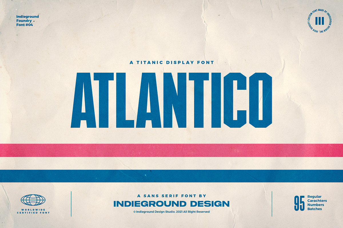 Atlantico Font, a Sans Serif Font by Indieground Design Inc. (Photo 1 of 5)