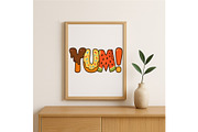 YUM! Food Letter Art Print | Playful, a Background Graphic by LaseredNinja (Thumbnail 2 of 7)