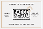 BADGE CRAFTER (Font + LOGO templates, a Sans Serif Font by Mark Richardson (Thumbnail 1 of 4)