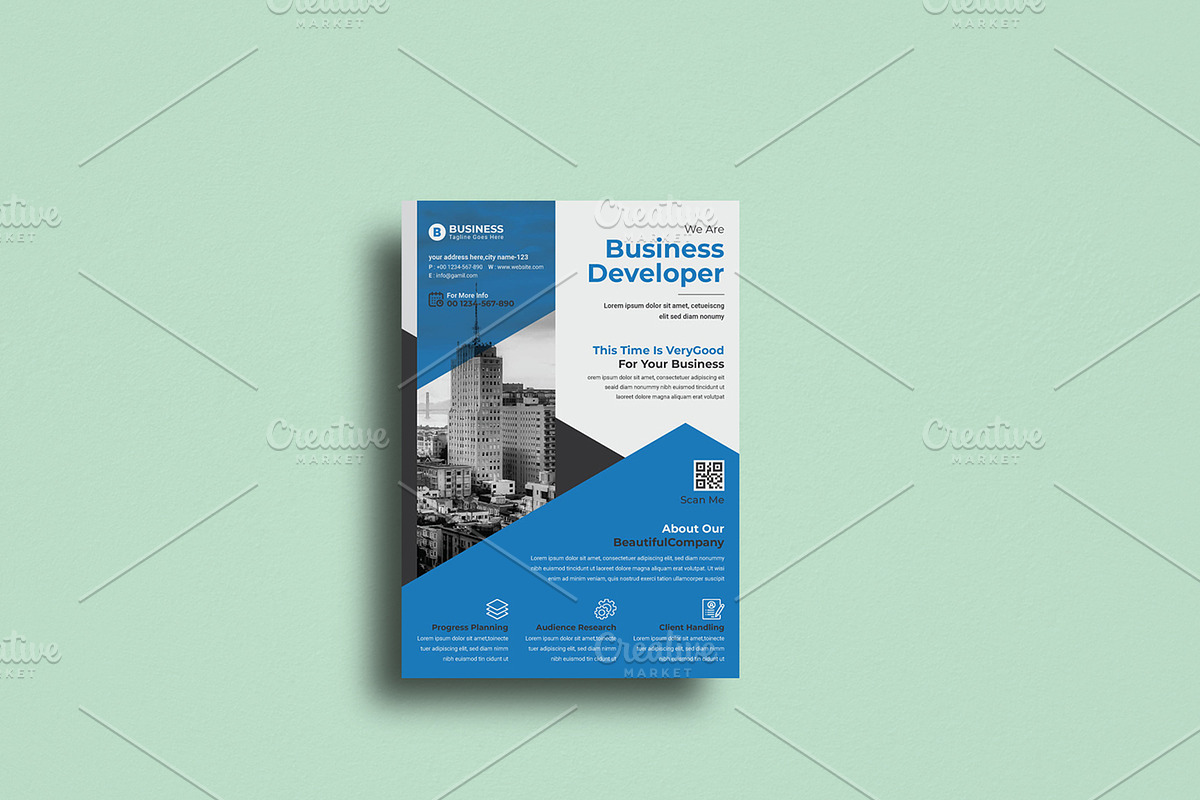 Business Flyer With 4 Color, a Flyer Template by creative-som (Photo 4 of 5)