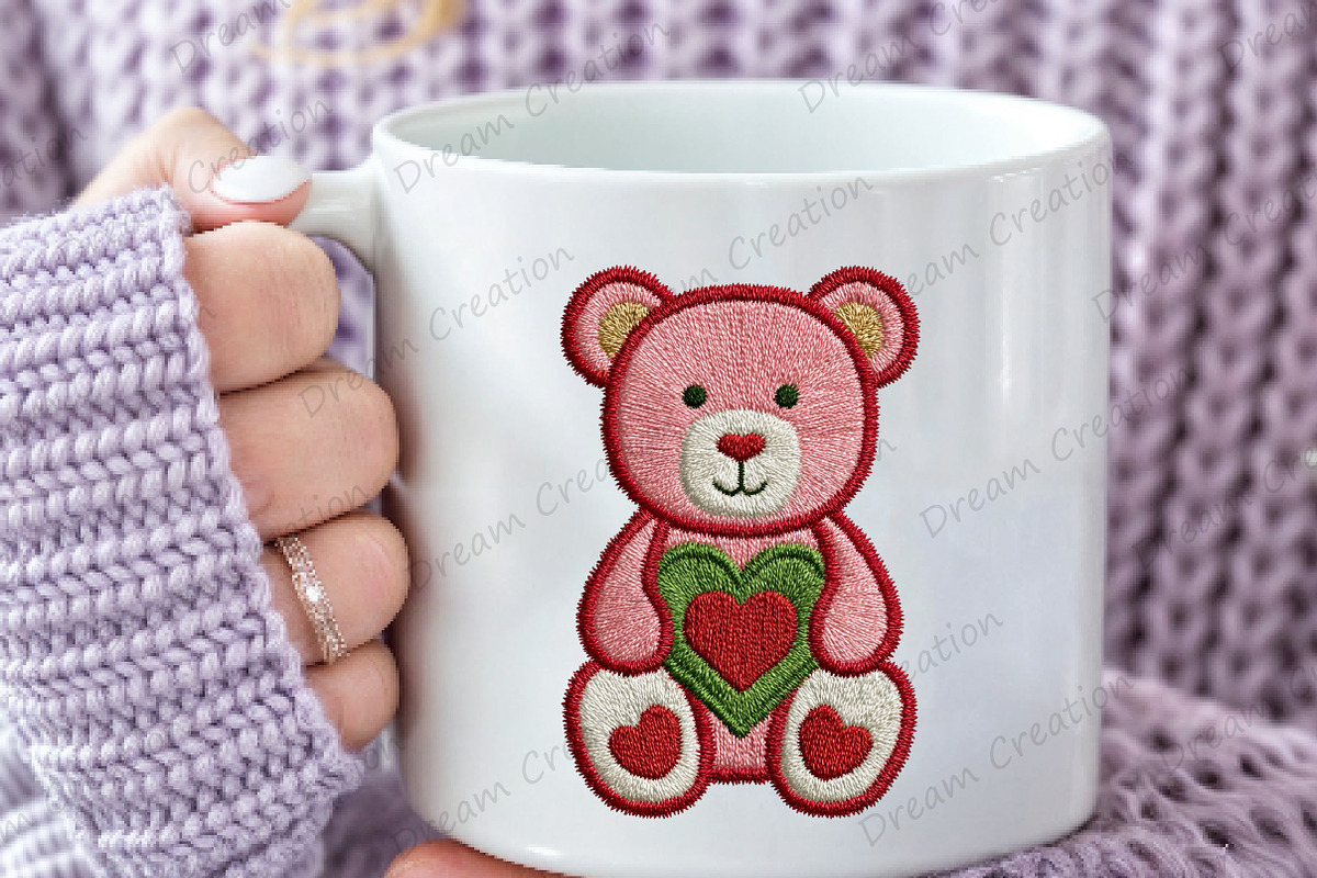 Faux Yarn Crochet Valentines Teddy, an Illustration by Dream Creation (Photo 3 of 5)