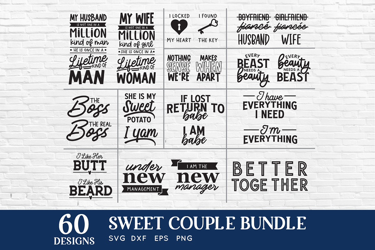 Couple matching shirts svg bundle, an Object Graphic by Peachycottoncandy (Photo 4 of 4)