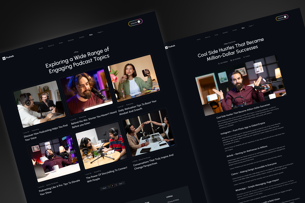 PodTalk - Podcast Website Template, a HTML Template by TNCFlow (Photo 4 of 5)