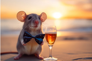 Happy Mouse Sunglass Sunset