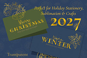 Gold Christmas Alphabet Clipart, an Object Graphic by ArtyCats (Thumbnail 4 of 5)