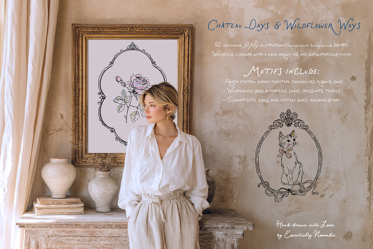 French Summer Whimsical Clipart, an Object Graphic by Essentially Nomadic (Photo 9 of 12)